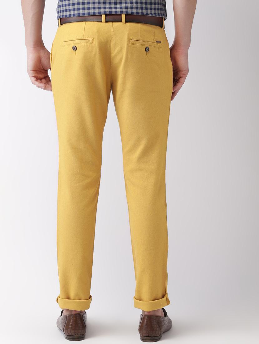 yellow solid chinos - 17716051 - Standard Image - 2