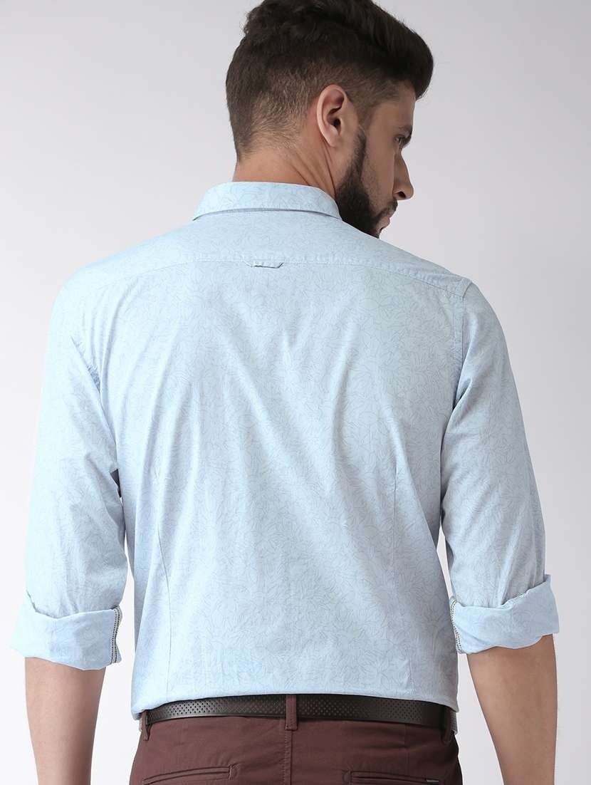 blue floral casual shirt - 17716189 - Standard Image - 2