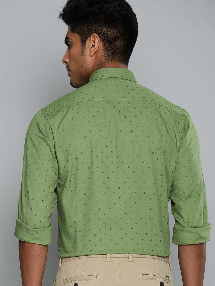 green printed casual shirt - 17716223 -  Standard Image - 2