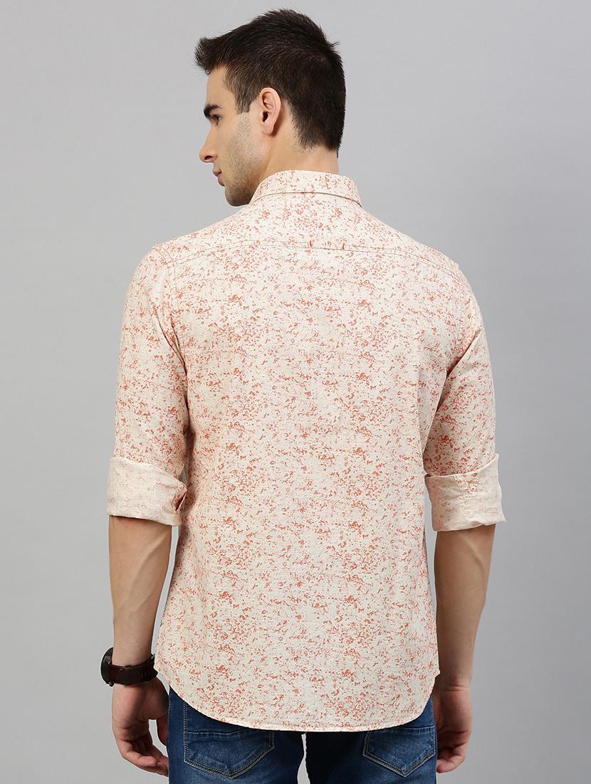 orange printed casual shirt - 17716304 - Standard Image - 2