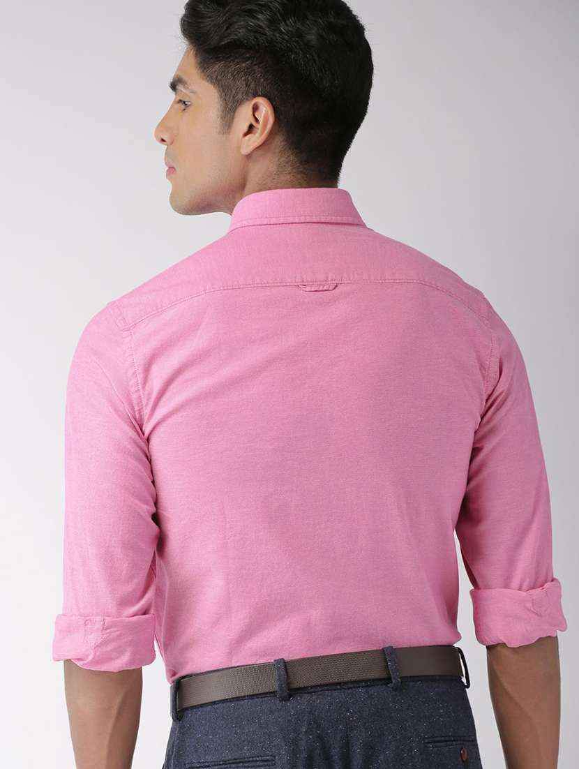 pink solid casual shirt - 17716346 -  Standard Image - 2