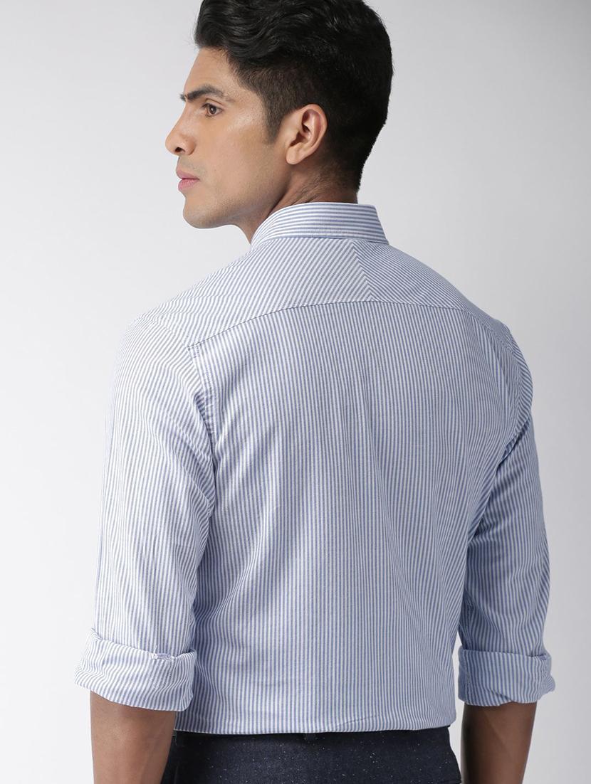 blue striped casual shirt - 17716355 - Standard Image - 2