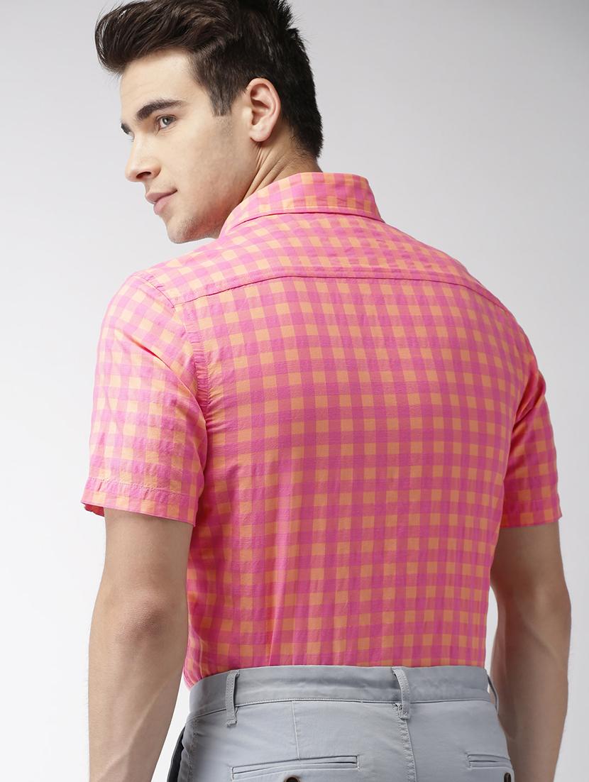 pink checkered casual shirt - 17716364 - Standard Image - 2