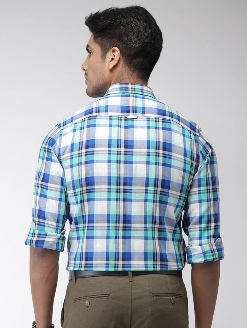 blue checkered casual shirt - 17716376 - Standard Image - 2