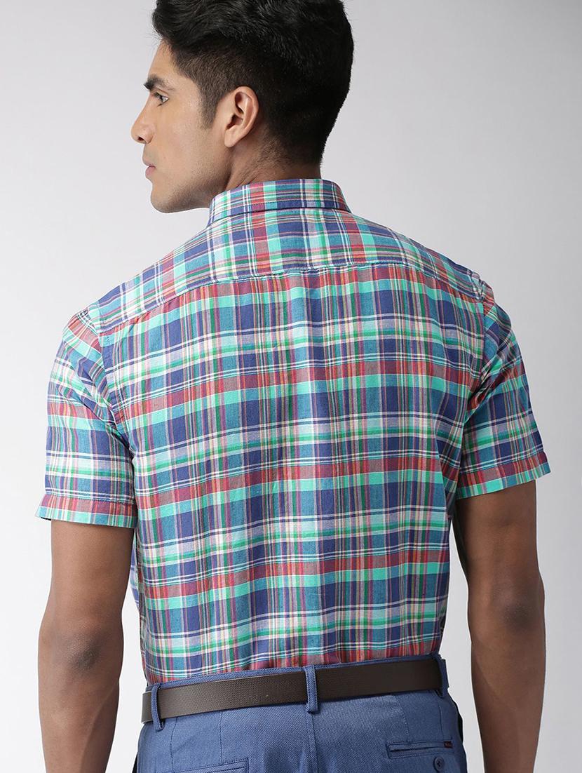 blue checkered casual shirt - 17716403 - Standard Image - 2