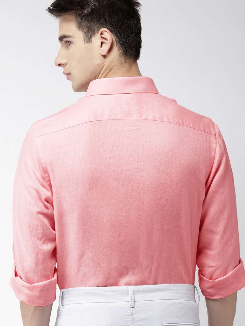 pink solid casual shirt - 17716450 - Standard Image - 2