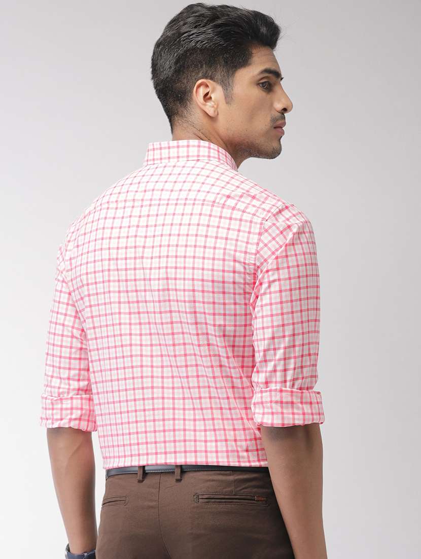 pink checkered casual shirt - 17716492 - Standard Image - 2