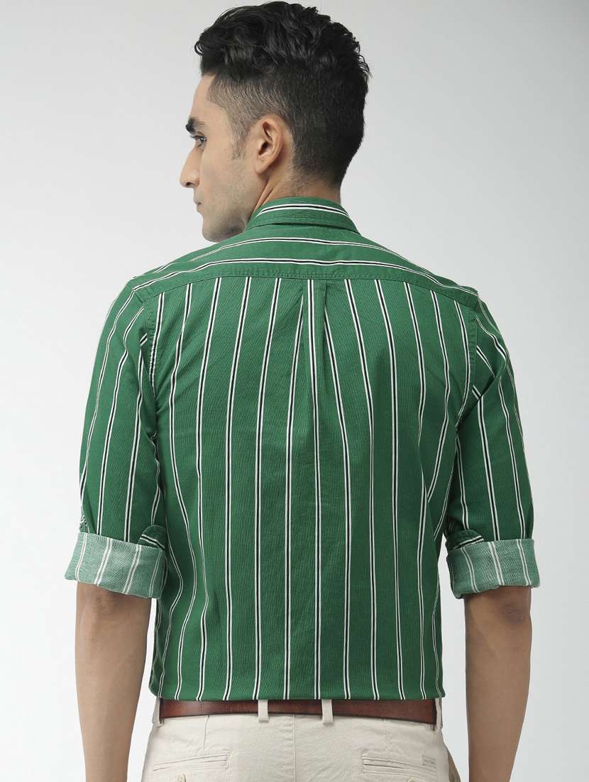 green striped casual shirt - 17716718 - Standard Image - 2