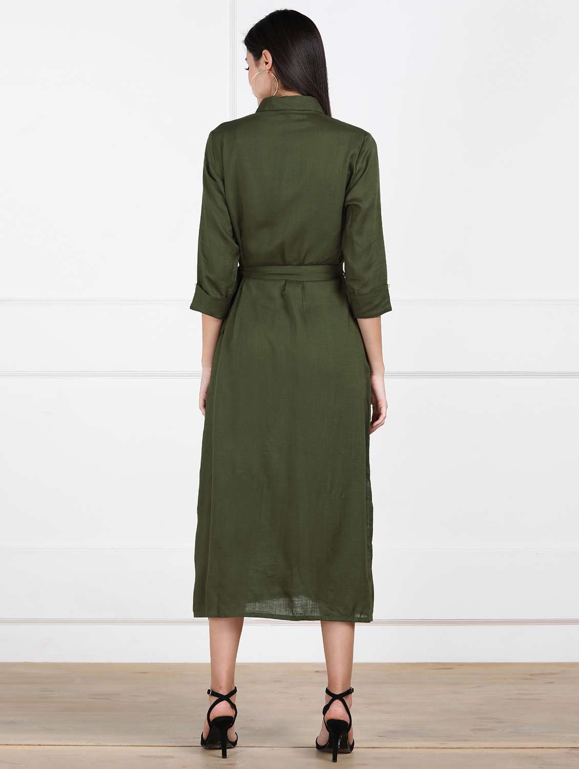 women's shirt solid dress - 17717603 - Standard Image - 2