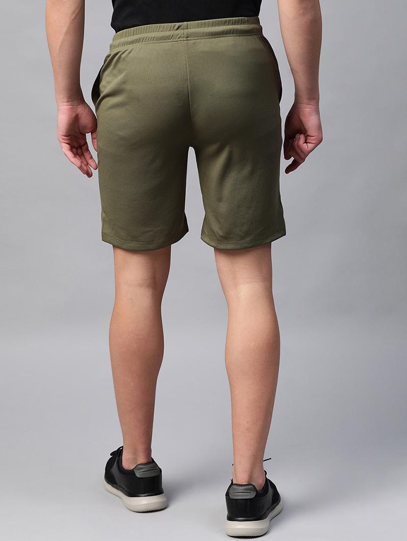 olive green solid shorts - 17718703 - Standard Image - 2