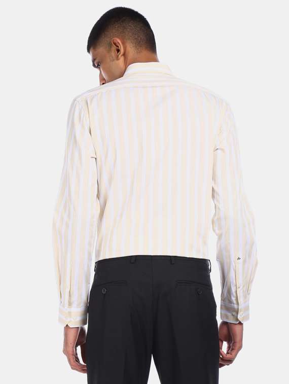 beige striped formal shirt - 17727519 -  Standard Image - 2