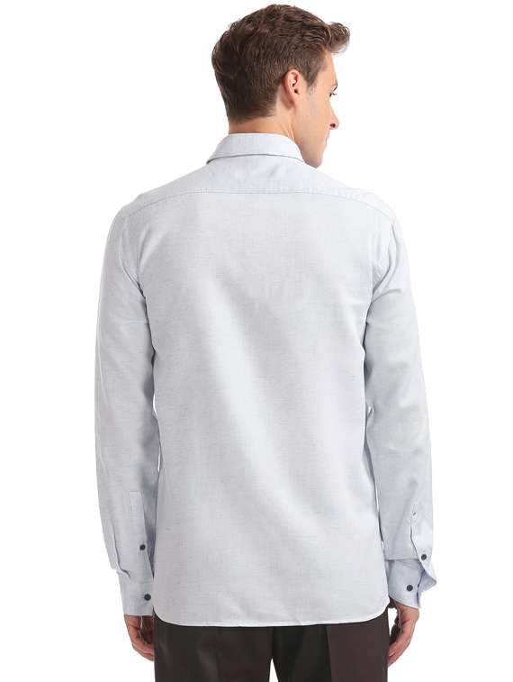 light blue solid formal shirt - 17727558 - Standard Image - 2
