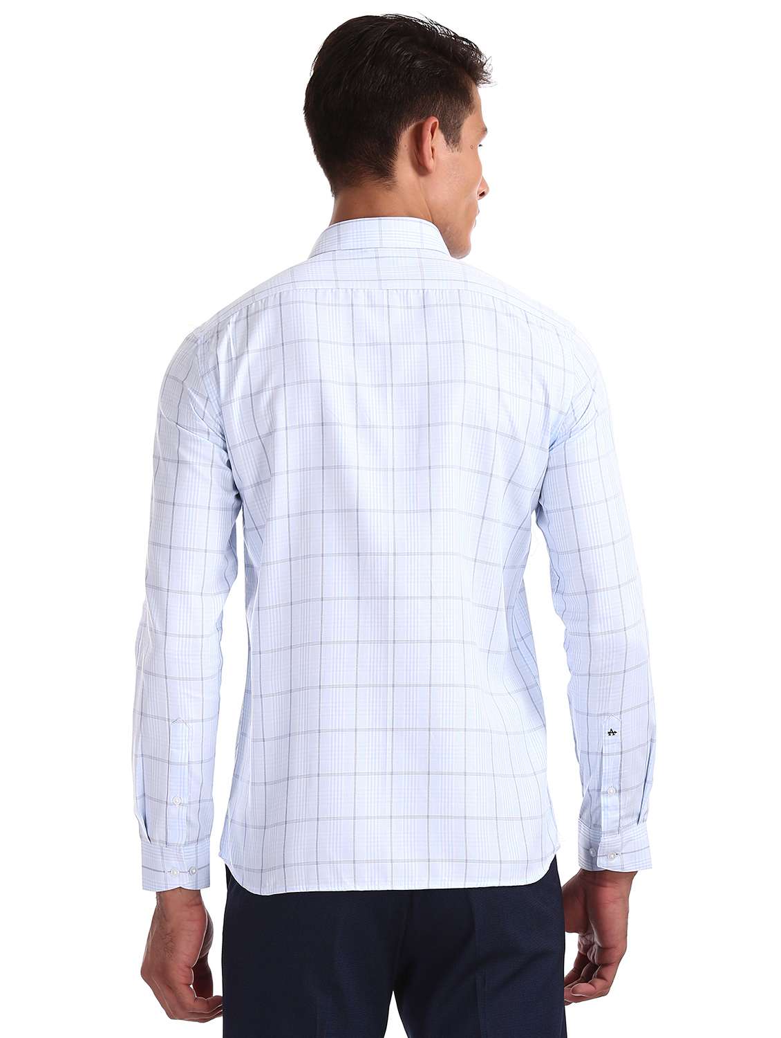 light blue checkerd formal shirt - 17727769 - Standard Image - 2