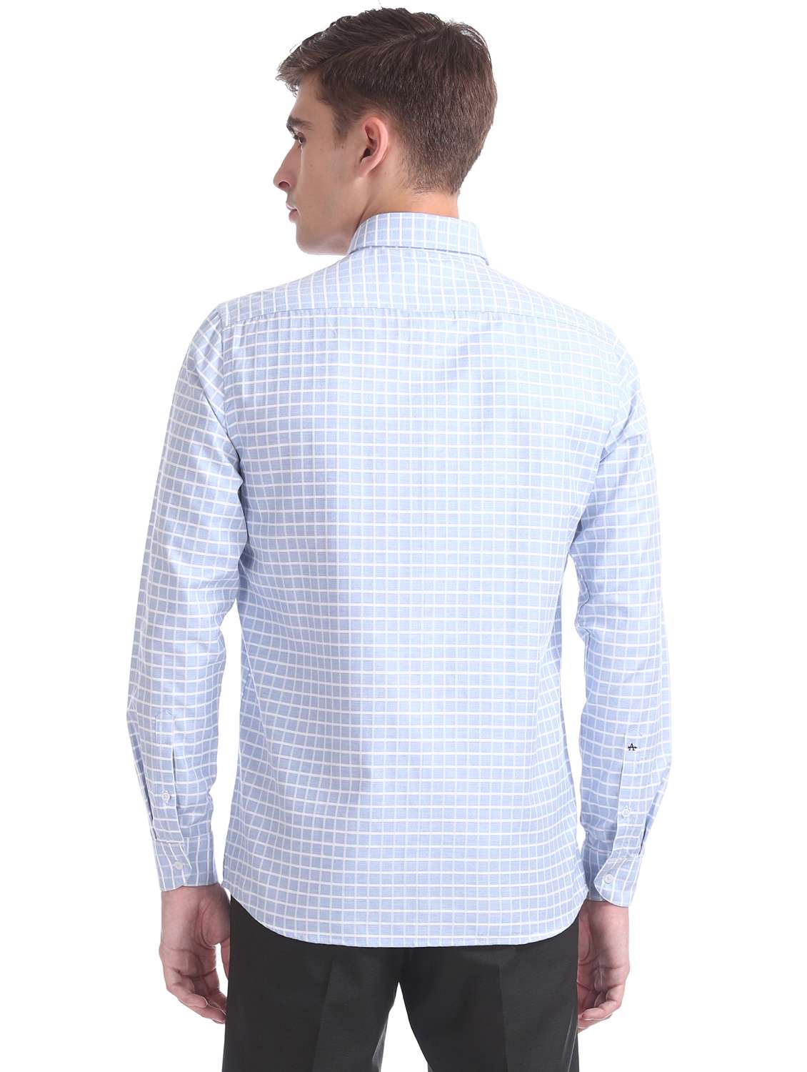 light blue checkered formal shirt - 17727774 - Standard Image - 2