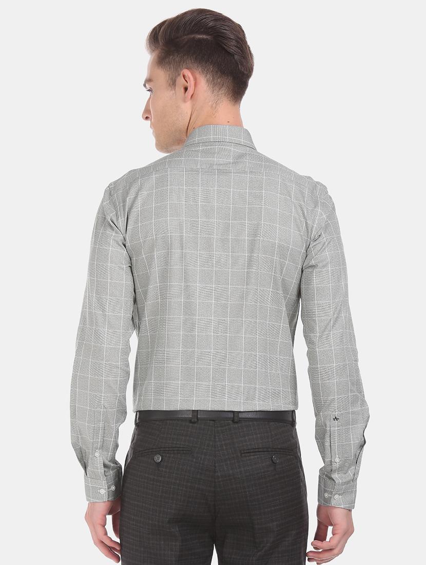 grey checkered formal shirt - 17727963 - Standard Image - 2