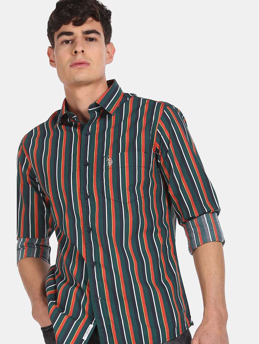 mens stripes casual shirt