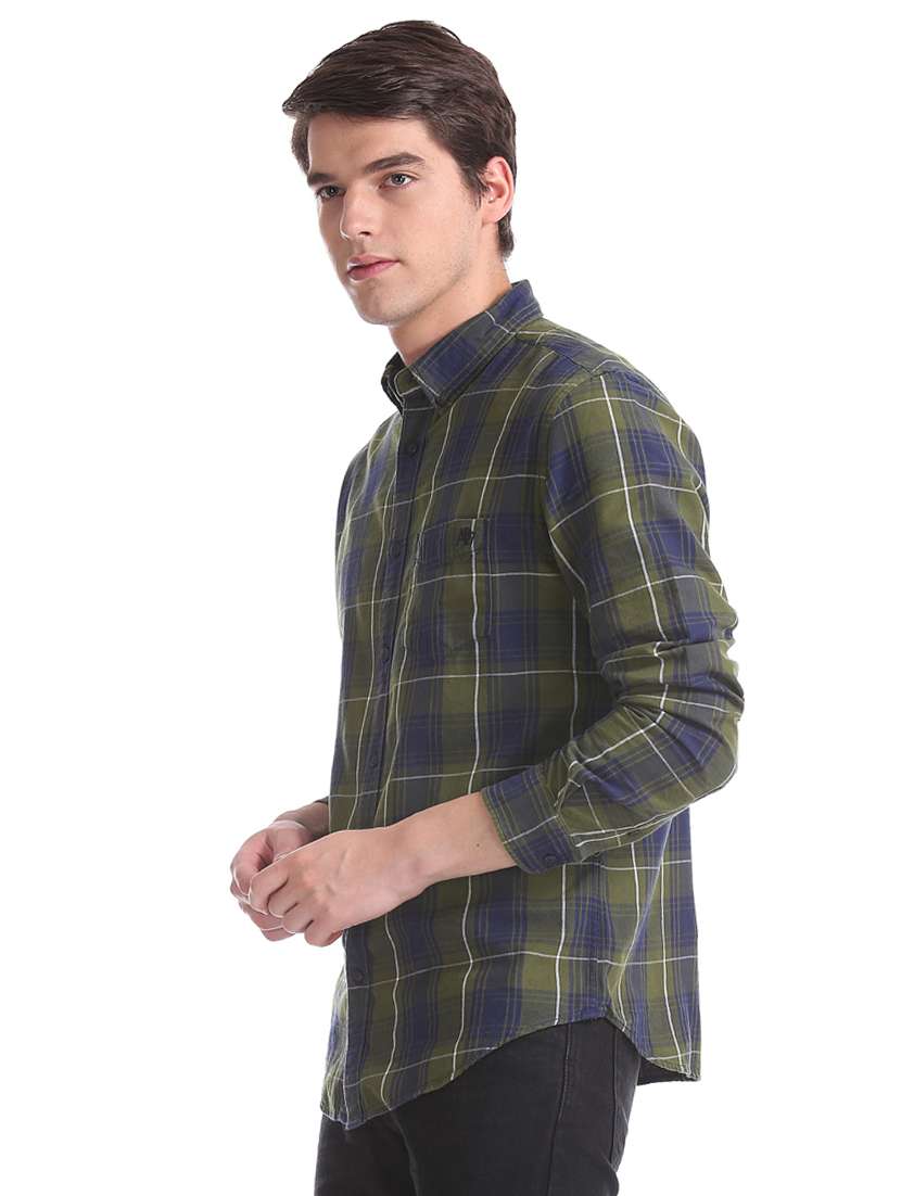 blue checkered casual shirt - 17728675 - Standard Image - 2