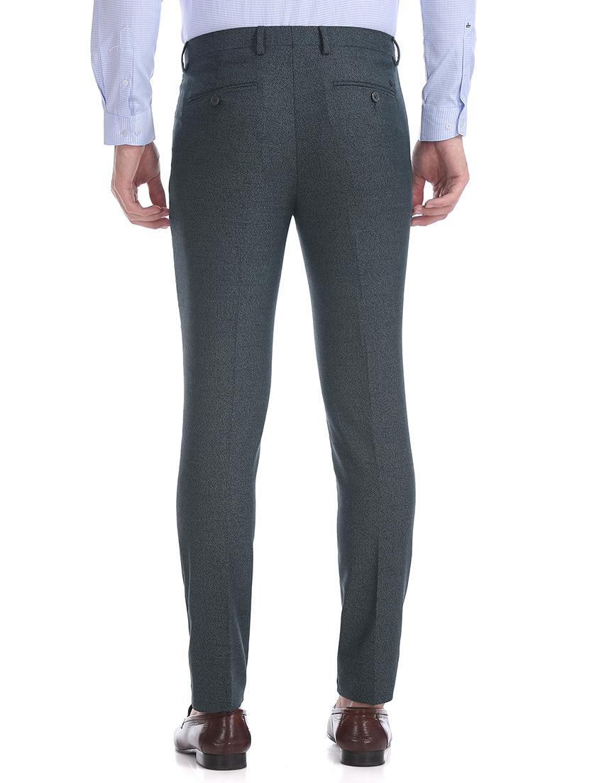 grey textured flat front formal trouser - 17731320 - Standard Image - 2
