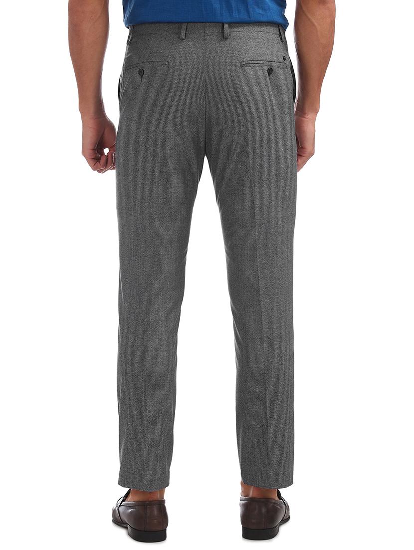 grey textured pleated formal trouser - 17731417 - Standard Image - 2