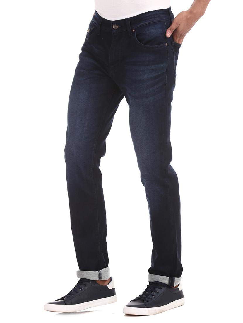 navy blue light washed denim jeans - 17731511 - Standard Image - 2