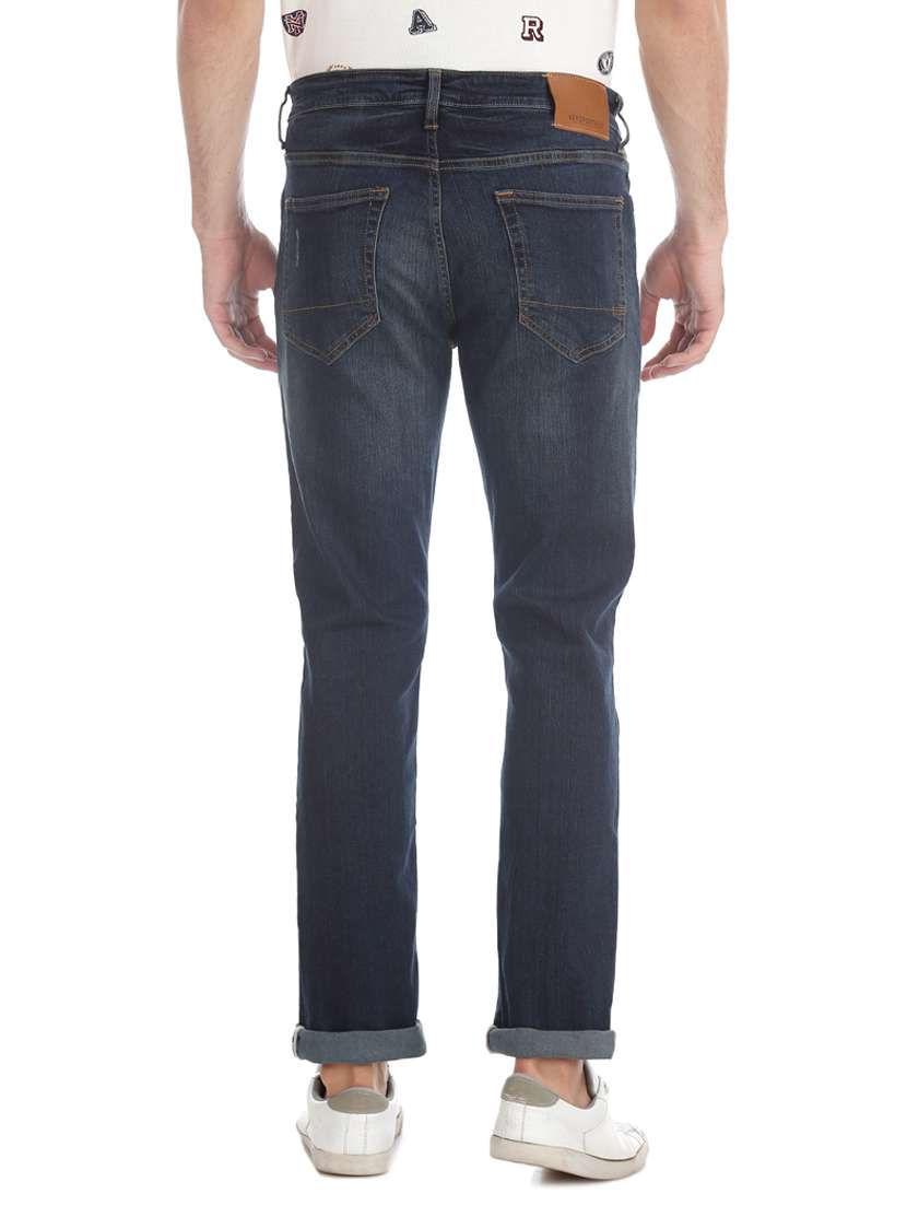 blue light washed ripped denim jeans - 17731515 -  Standard Image - 2