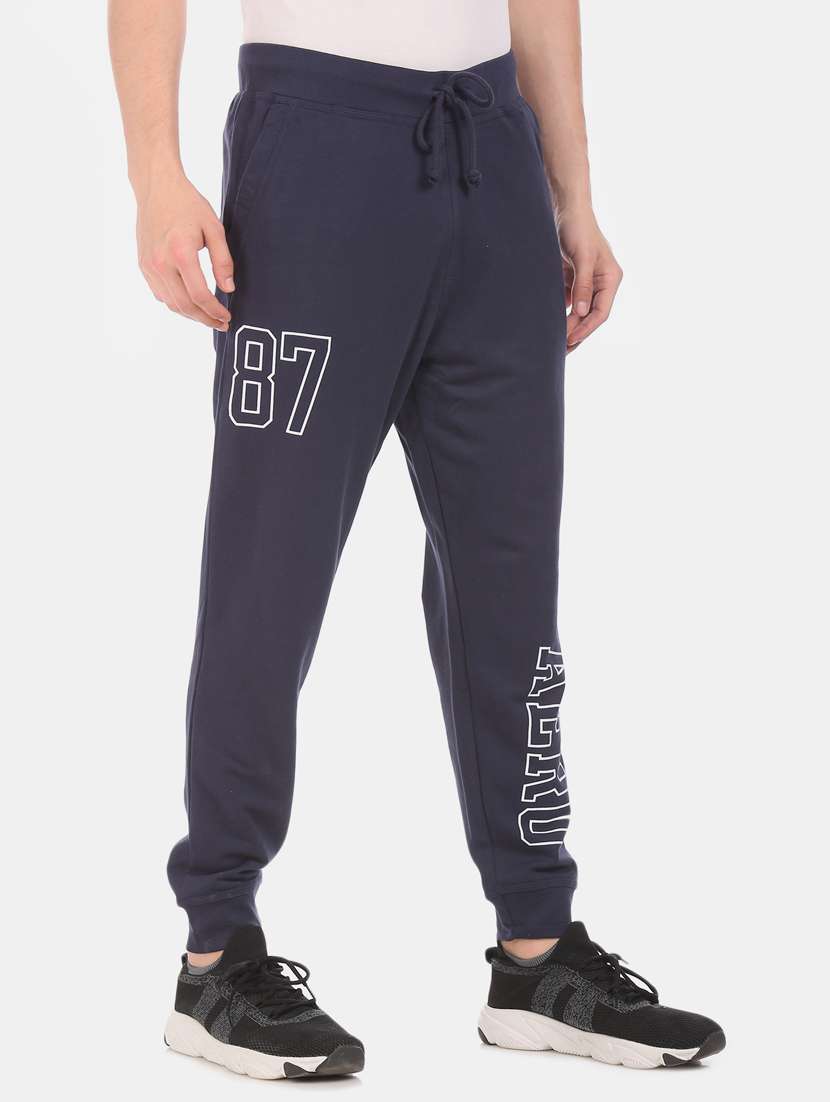 navy blue printed jogger - 17732004 -  Standard Image - 2