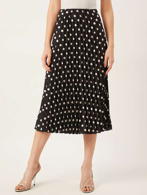 high rise polka dot a-line skirt - 17732295 - Standard Image - 0