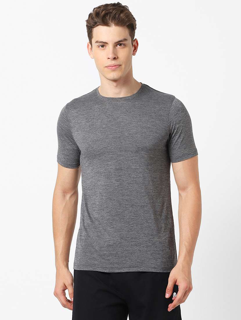 grey solid t-shirt