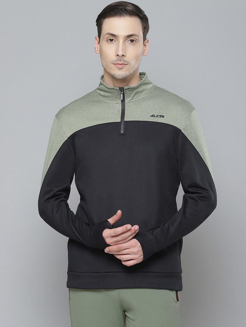 black color block sweatshirt - 17732908 -  Zoom Image - 0