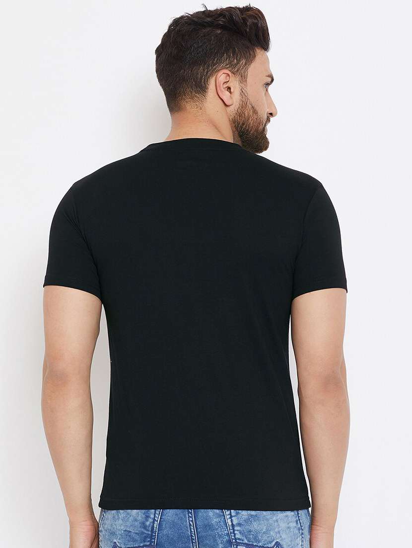 black solid t-shirt - 17733117 - Standard Image - 2