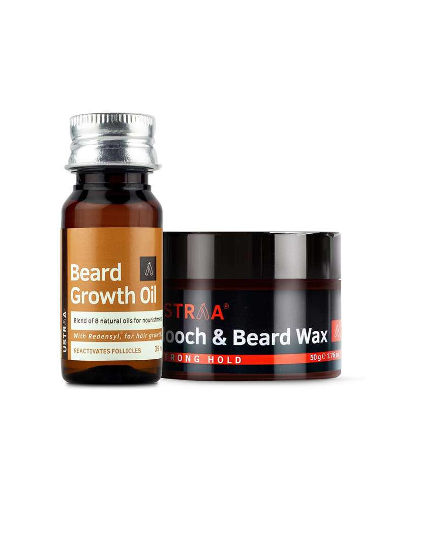 ustraa beard growth oil - 35ml and ustraa beard & mooch wax - 50g - 17733131 - Zoom Image - 0