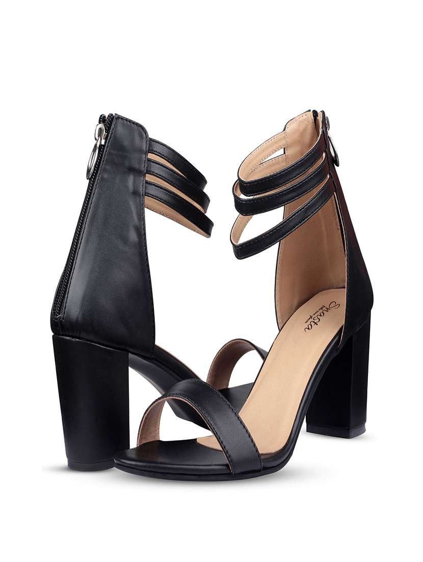 black synthetic closed back sandals - 17733797 - Standard Image - 2