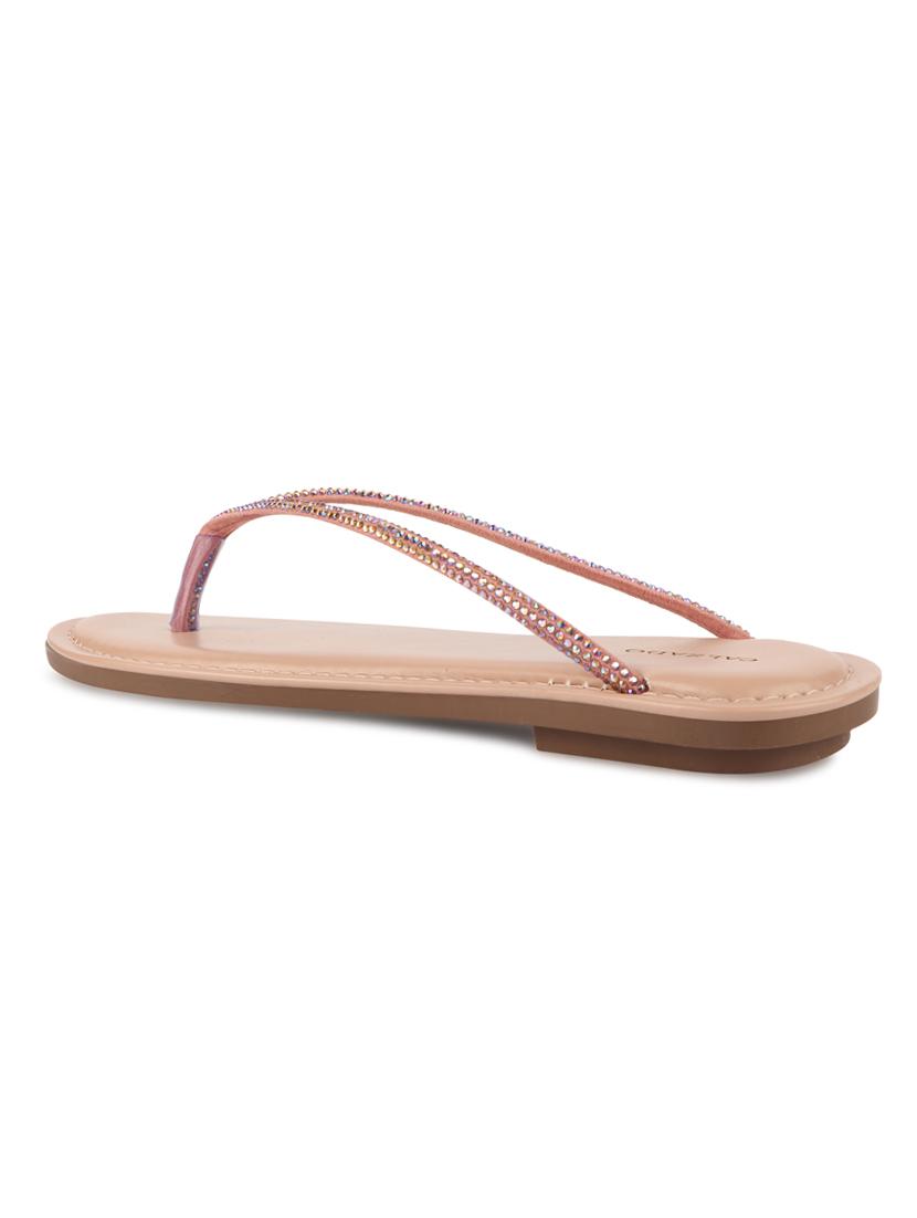 pink flat forms sandals - 17734071 - Standard Image - 2