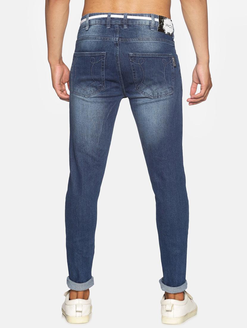 blue light washed slashed knee denim jeans - 17734193 - Standard Image - 2