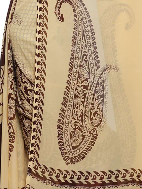 self design printed georgette saree with blouse - 17734571 -  Standard Image - 2