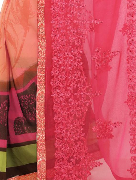 tonal embroidered saree with blouse - 17734626 - Standard Image - 2