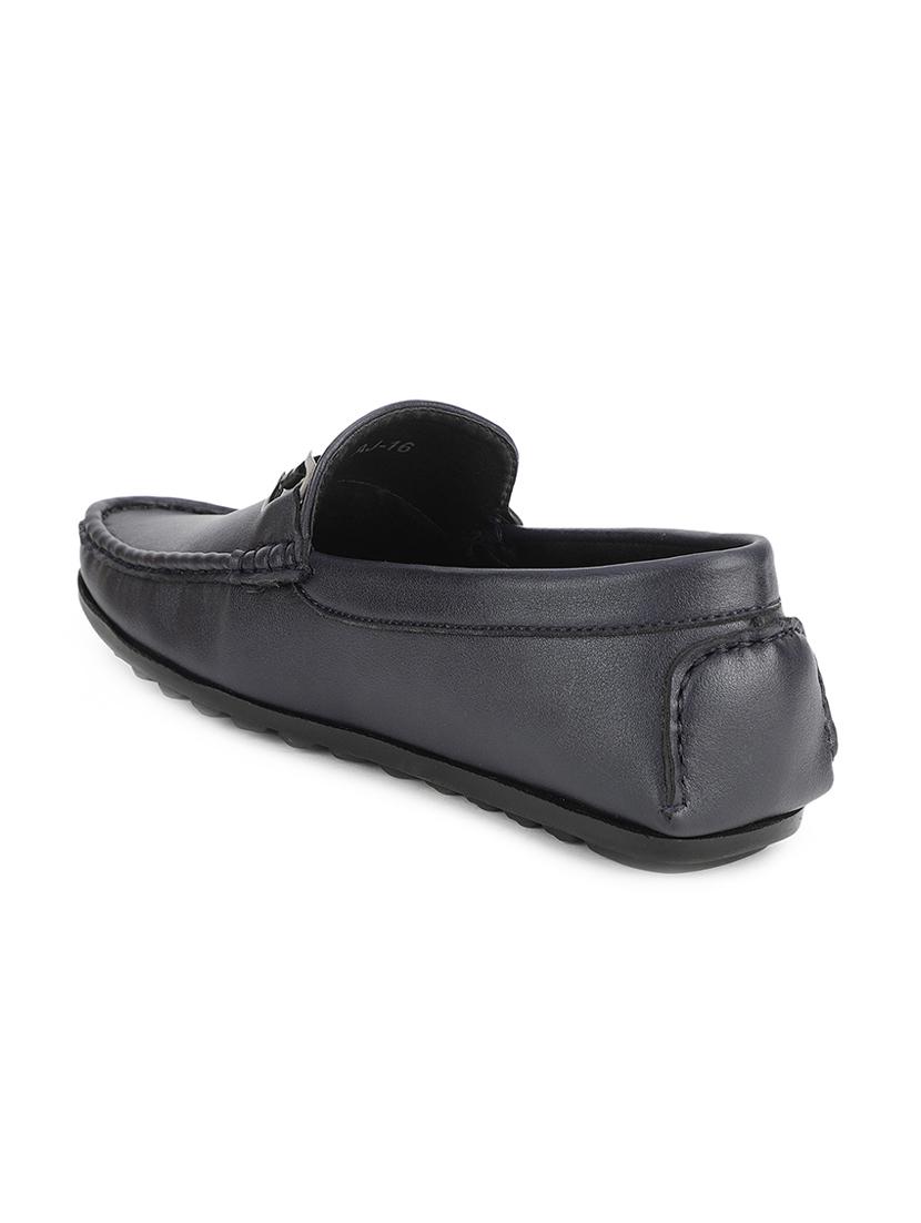 navy pu slip on loafers - 17734801 - Standard Image - 2