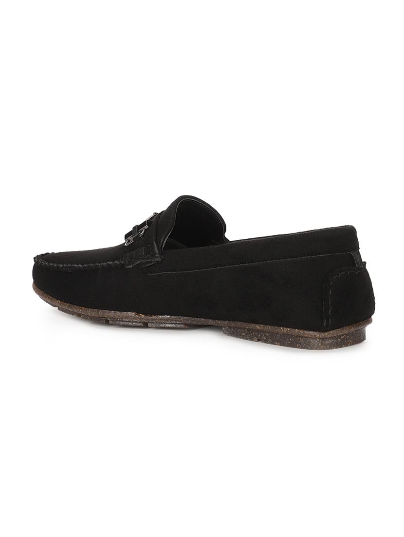 black suede slip on loafers - 17734803 - Standard Image - 2