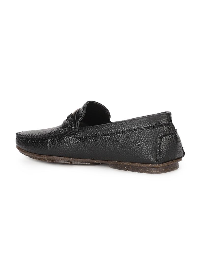 black pu slip on loafers - 17734809 - Standard Image - 2