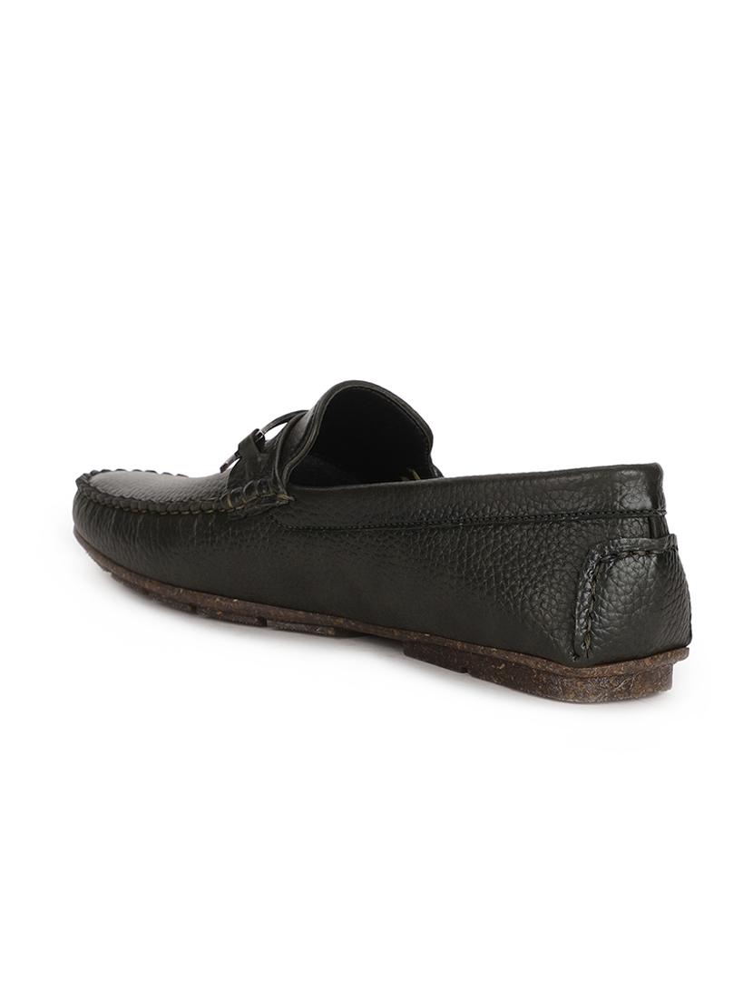 green pu slip on loafers - 17734812 - Standard Image - 2