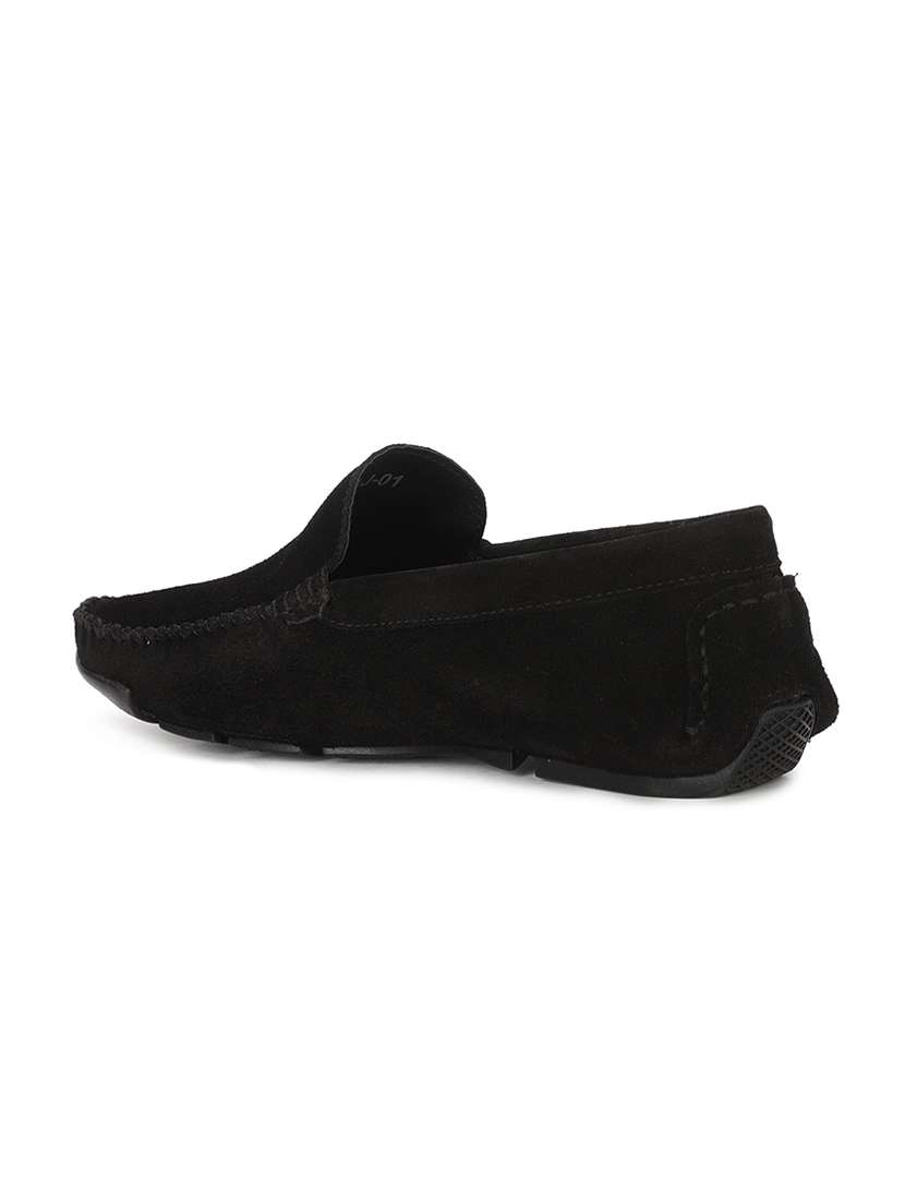 black suede slip on loafers - 17734823 - Standard Image - 2