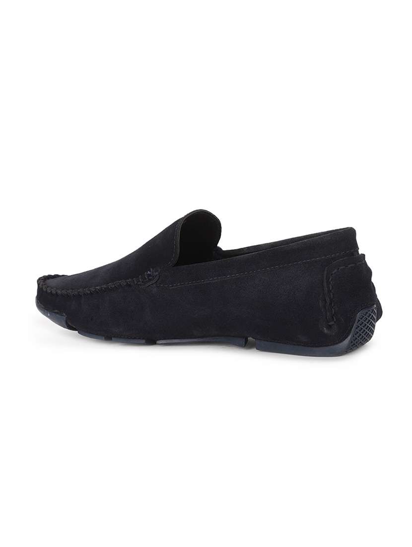 navy suede slip on loafers - 17734825 - Standard Image - 2