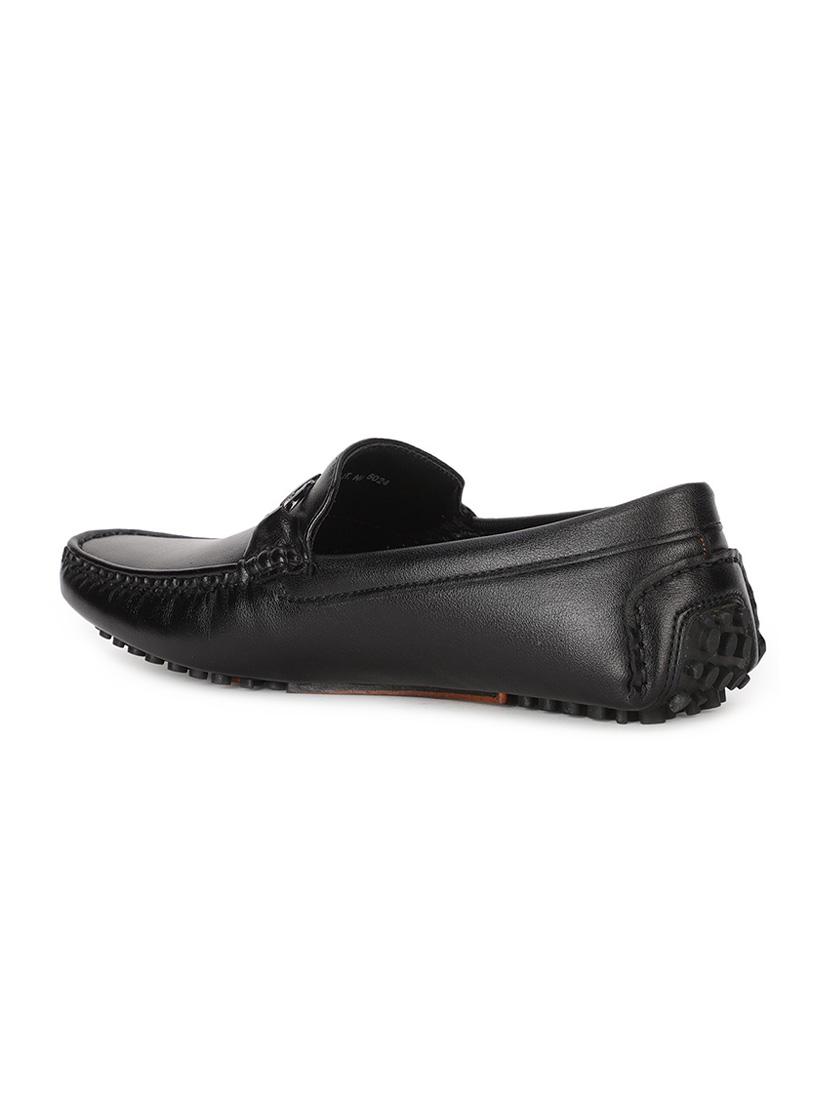 black pu slip on loafers - 17734843 - Standard Image - 2
