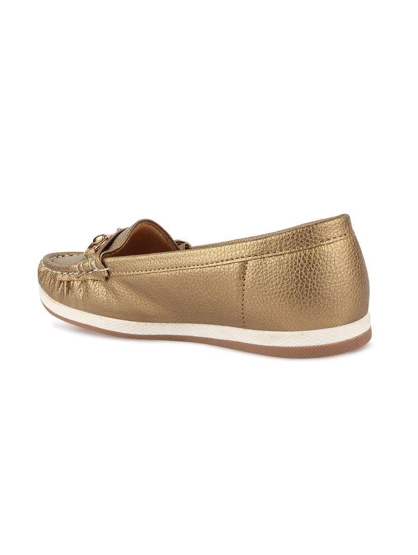 gold slip on loafers  - 17735095 -  Standard Image - 2