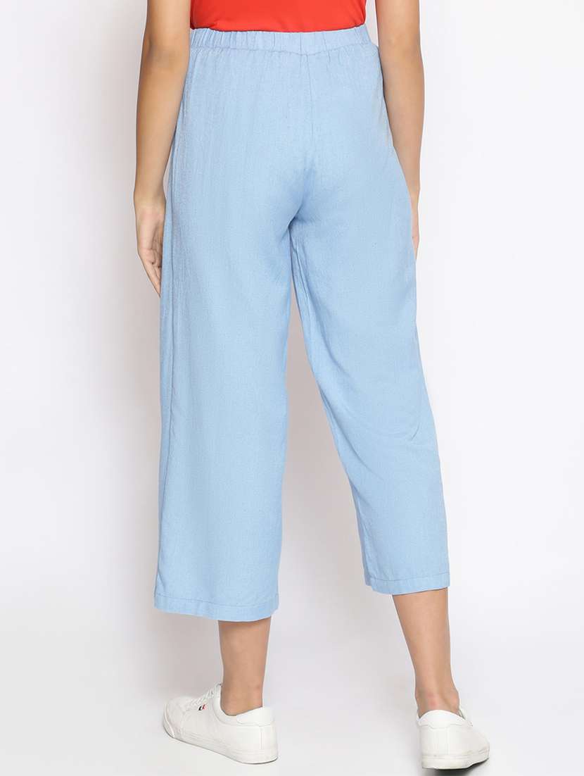 blue cotton trousers - 17735894 -  Standard Image - 2
