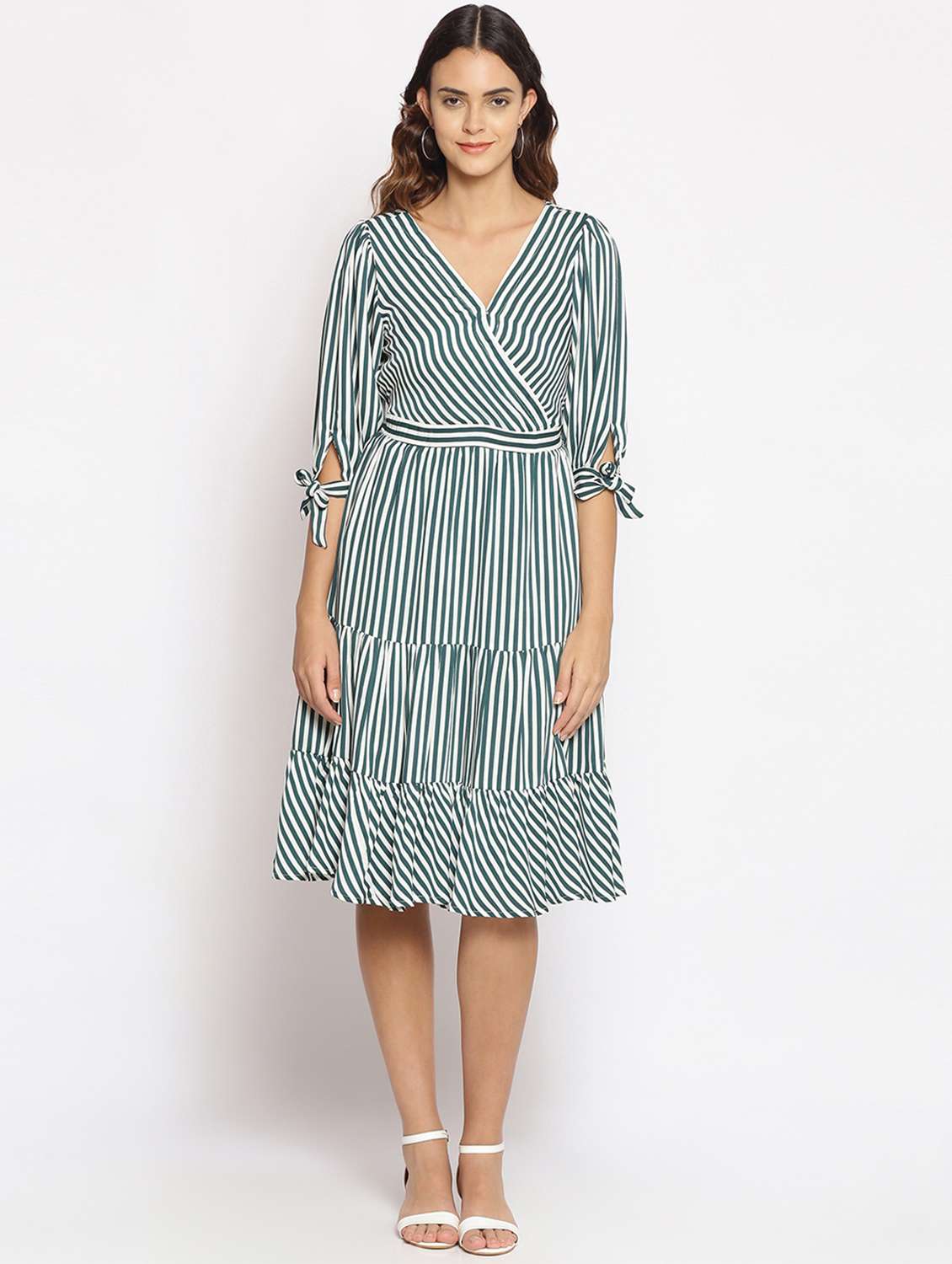 women's wrap striped dress - 17735927 - Zoom Image - 0