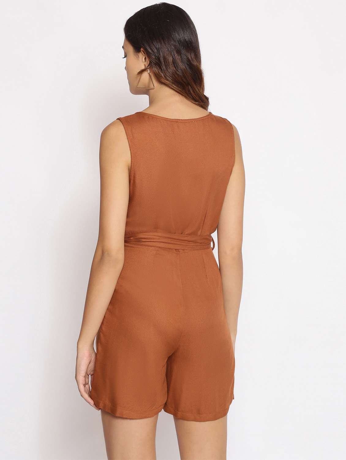 brown viscose dungaree jumpsuit - 17735930 -  Standard Image - 2