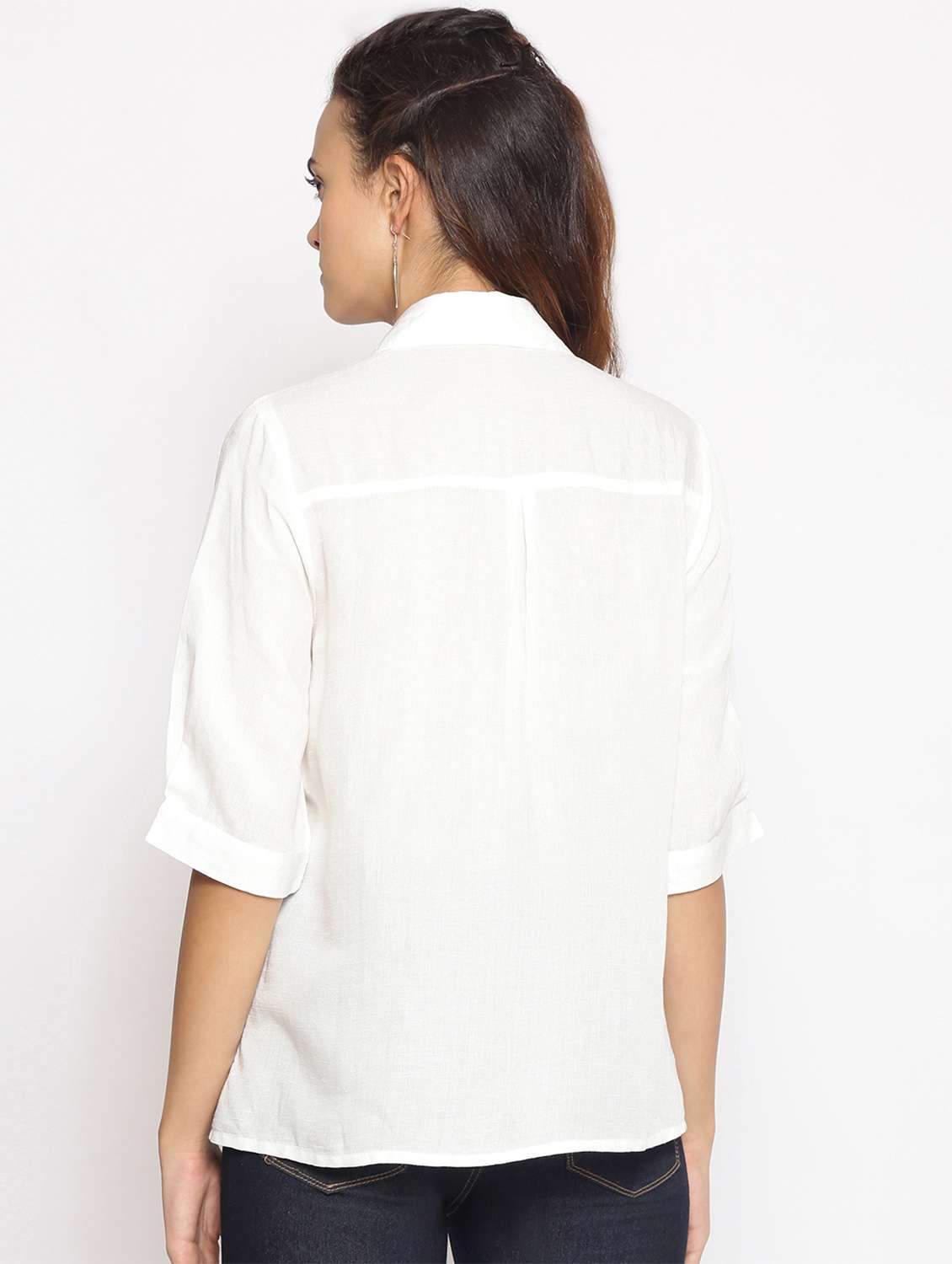white solid regular shirt - 17735938 -  Standard Image - 2