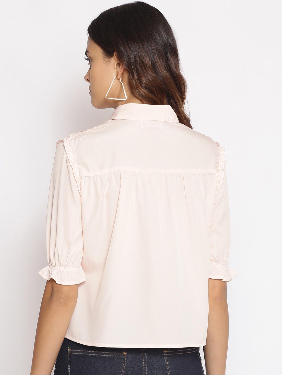 pink solid regular shirt - 17735941 - Standard Image - 2