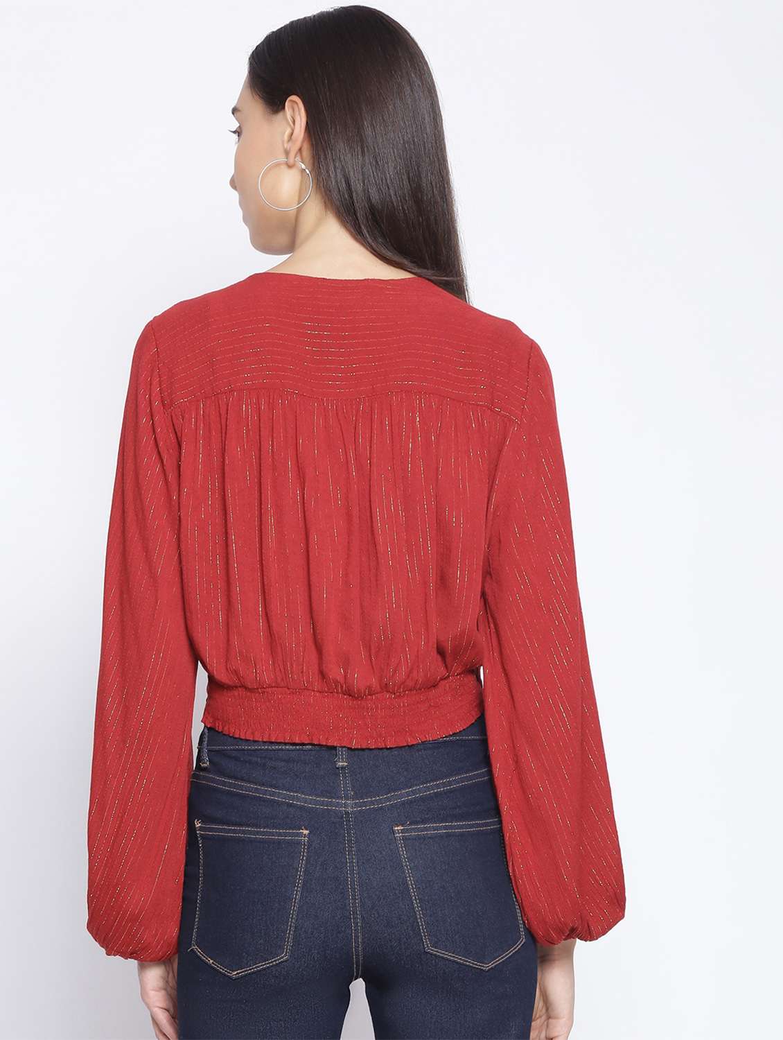 women's crop v neck top - 17735951 -  Standard Image - 2